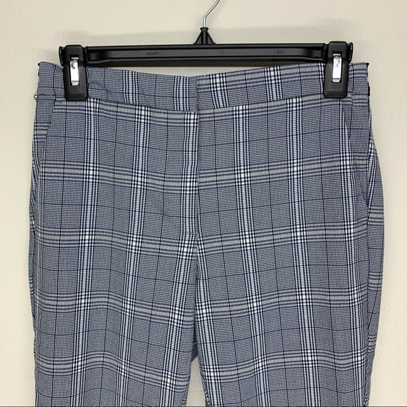 Zara Basic Plaid Womens Elastic Band Waist Pants - Picture 3 of 5
